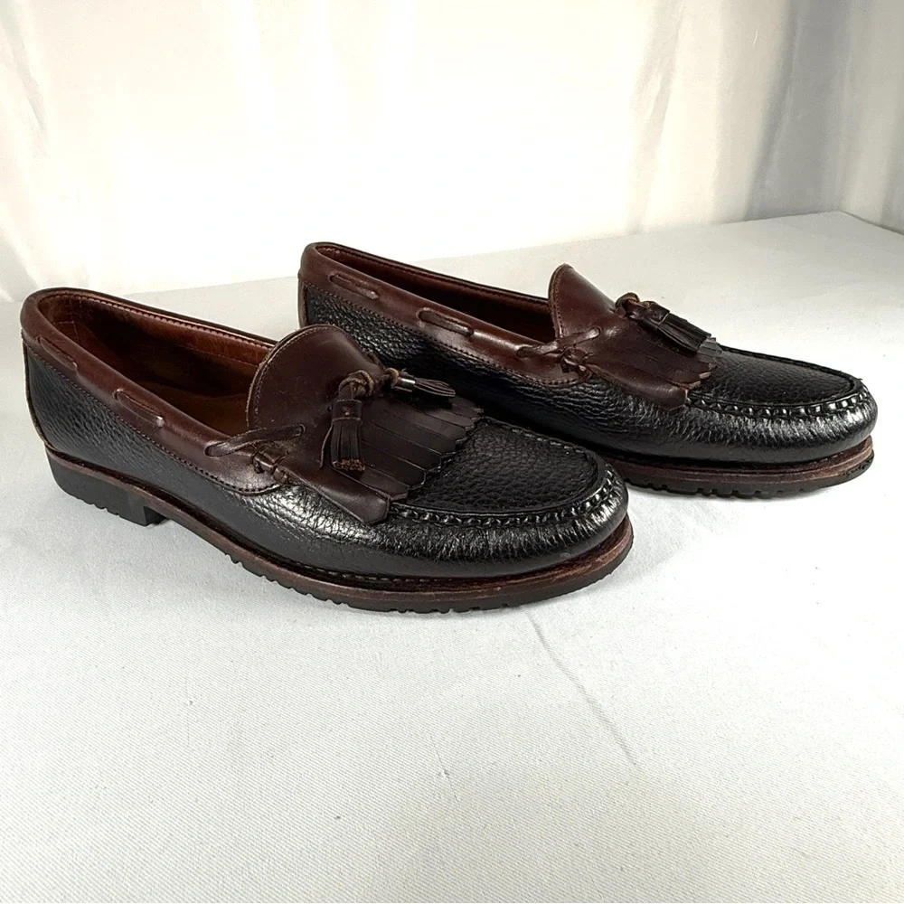 Allen Edmonds Black and Brown Leather Loafers